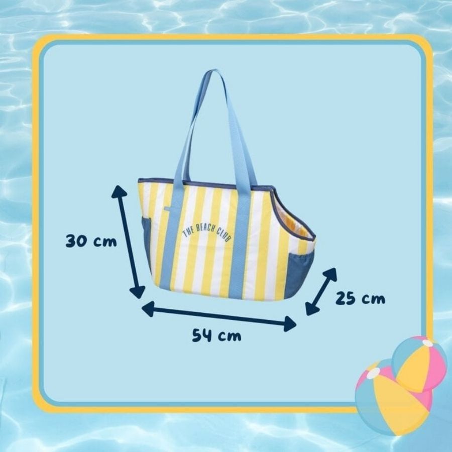 Summer vibes bolso amarillo de rayas para mascotas, , large image number null