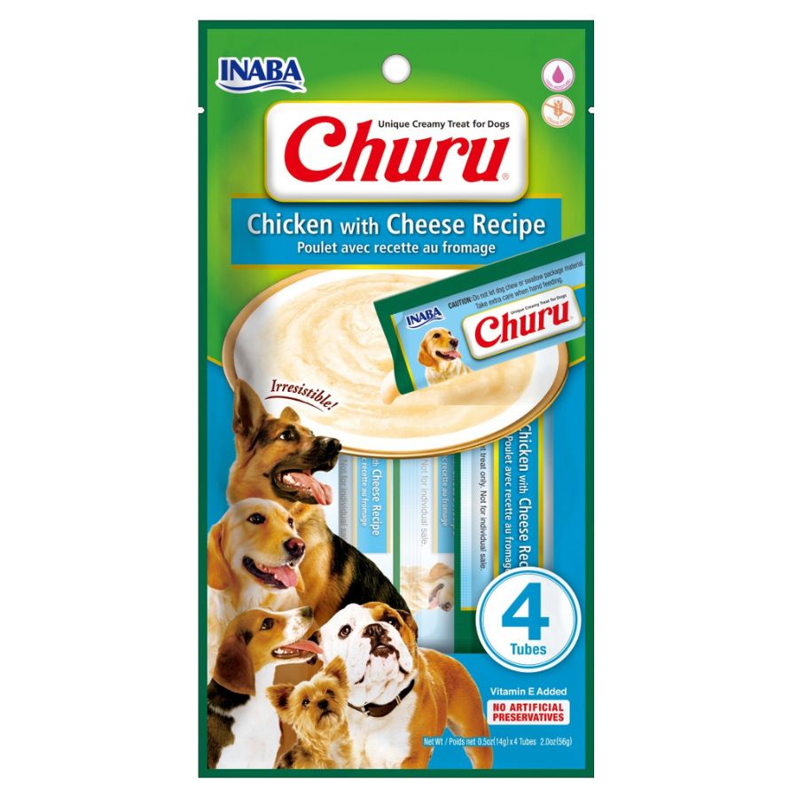 Churu perro 4p pollo con queso 56GR