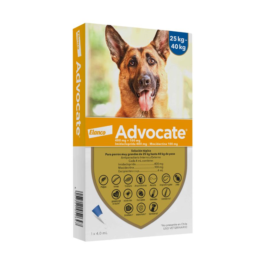 Advocate Perros 25 A 40Kg Antiparasitarios, , large image number null