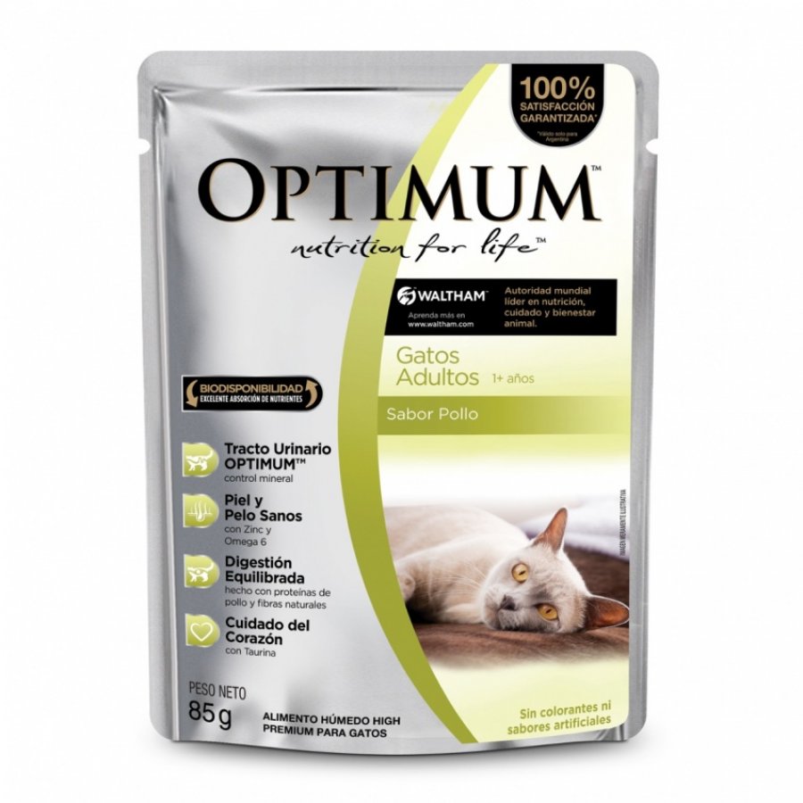 Optimum pouch gato adulto pollo 85GR