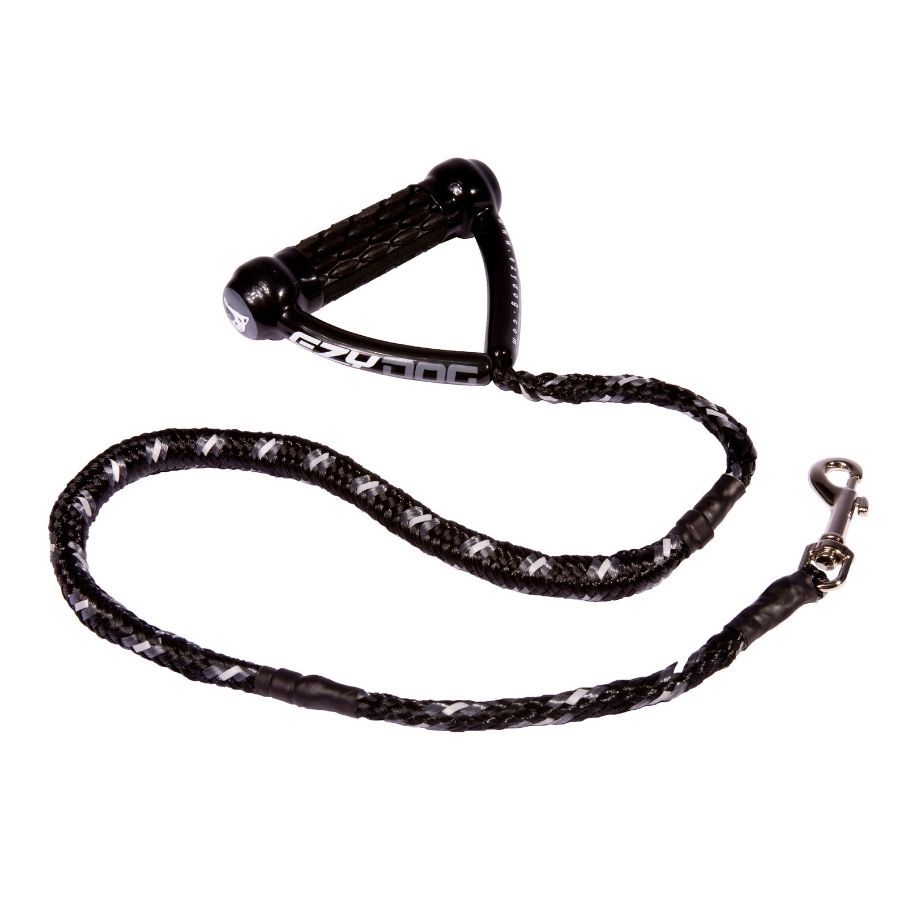 Correa modelo Cujo 40 con absorción de impactos para perros Negro