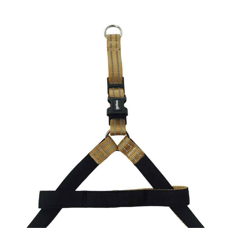 Arnés beige reflectante con acolchado ajustable para perros, , large image number null