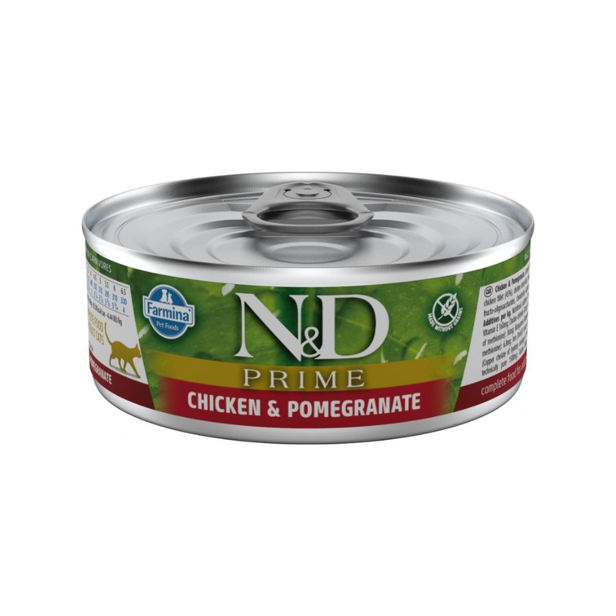 N&D alimento húmedo cat prime chicken & pomegranate 80 GR, , large image number null