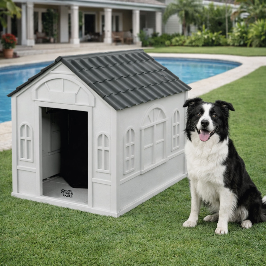 Casa Coolpets Techo Gris Tama&ntilde;o L, , large image number null