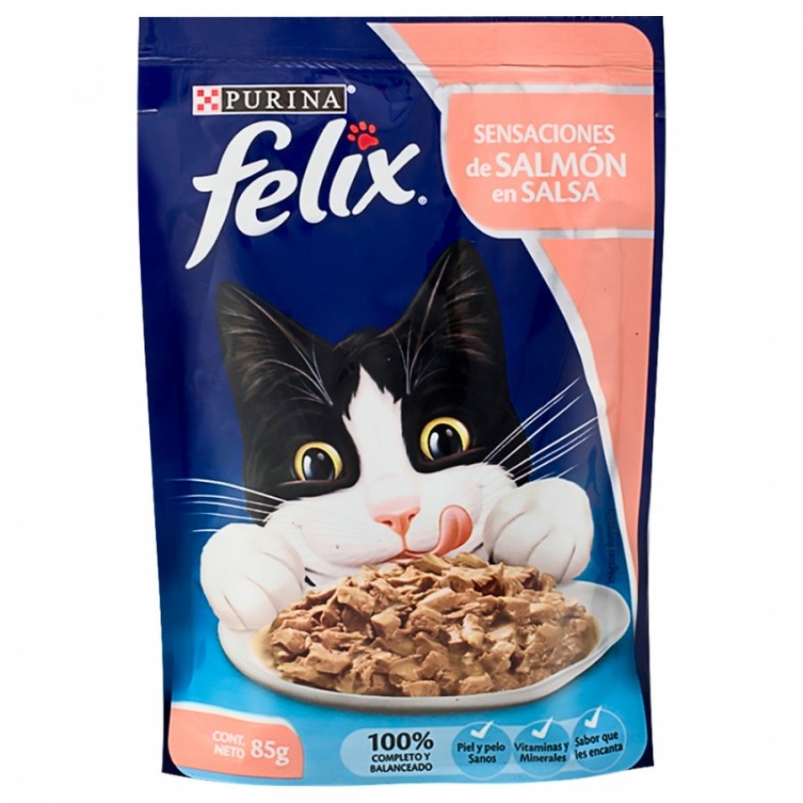 Felix Pouch Sensaciones De Salmon En Salsa alimento húmedo para gatos, , large image number null