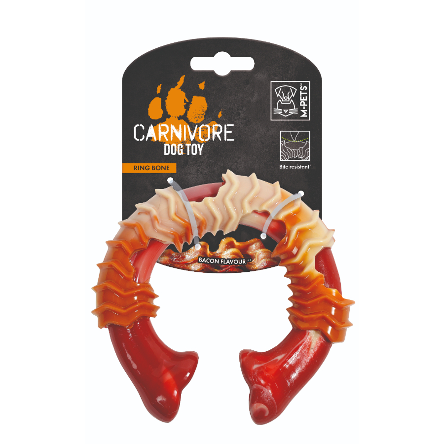 Carnivore dog toy ring bone - bacon scent, , large image number null