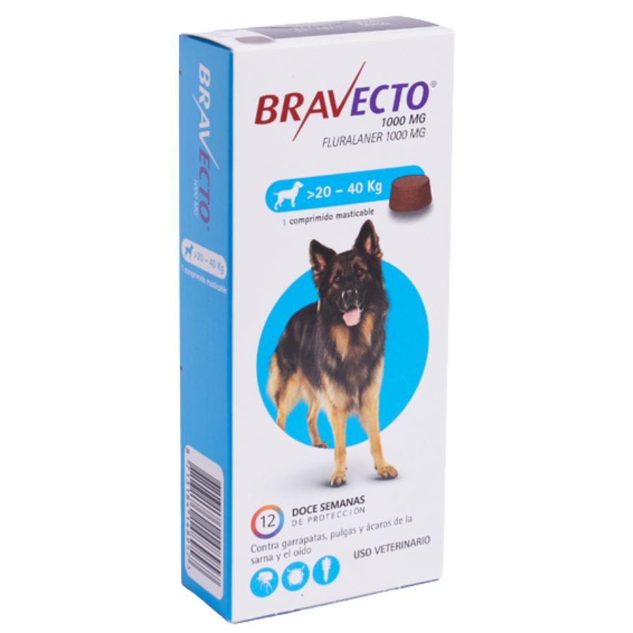 Desparasitante Bravecto para perros 20 KG a 40 KG, , large image number null