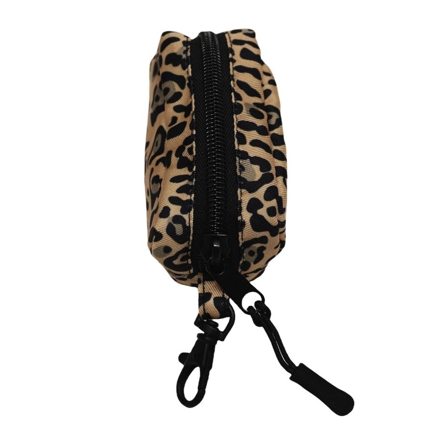 Porta bolsa de tela con estampado de leopardo, , large image number null