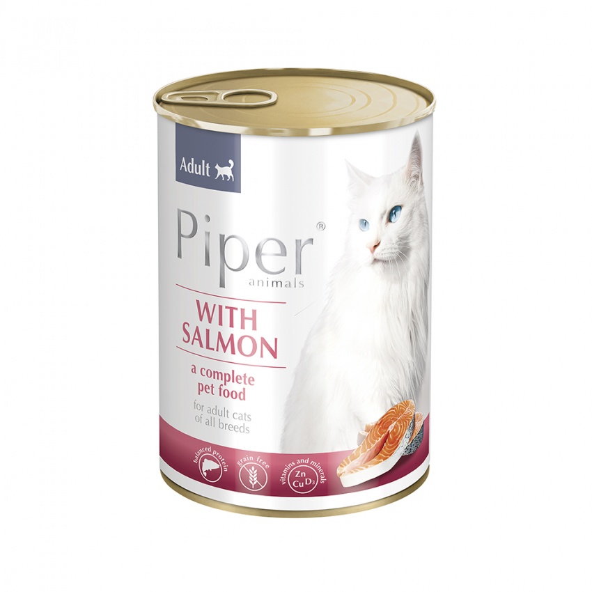 Piper Lata De Salmón alimento húmedo para gatos, , large image number null