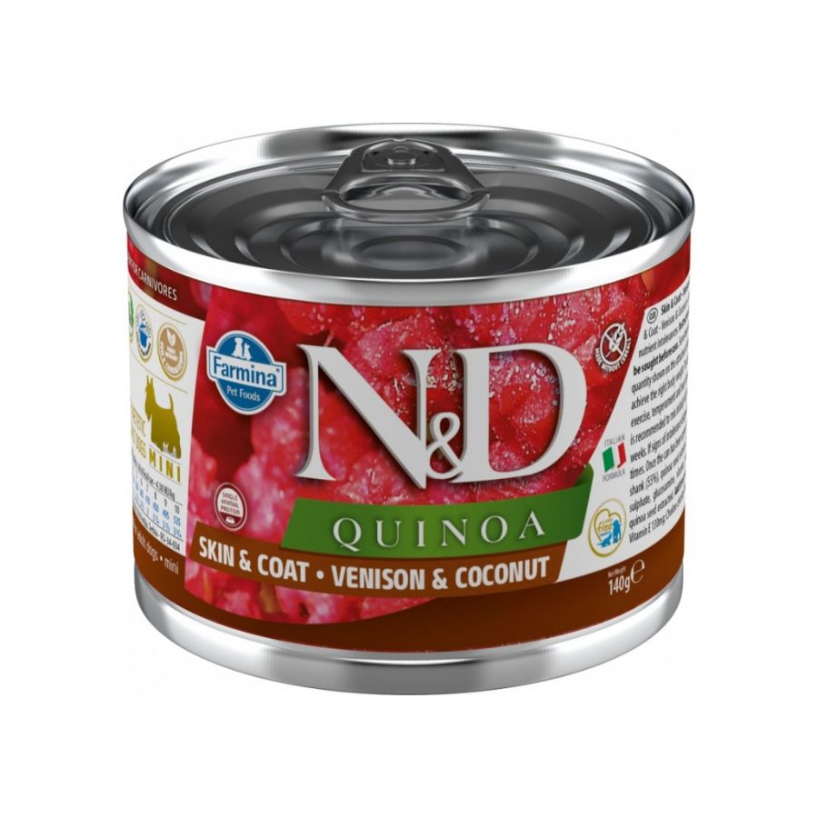 N&D alimento húmedo dog quinoa venison coconut 140 GR, , large image number null