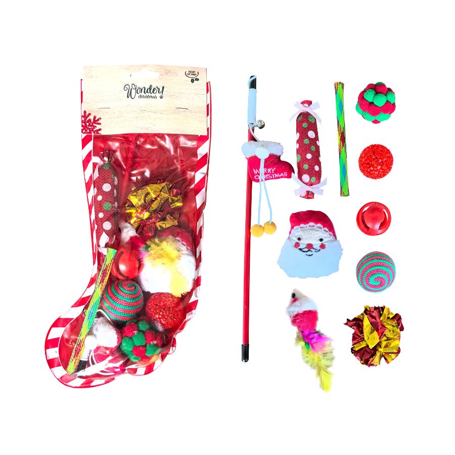 Wonder christmas set de juguetes para gatos