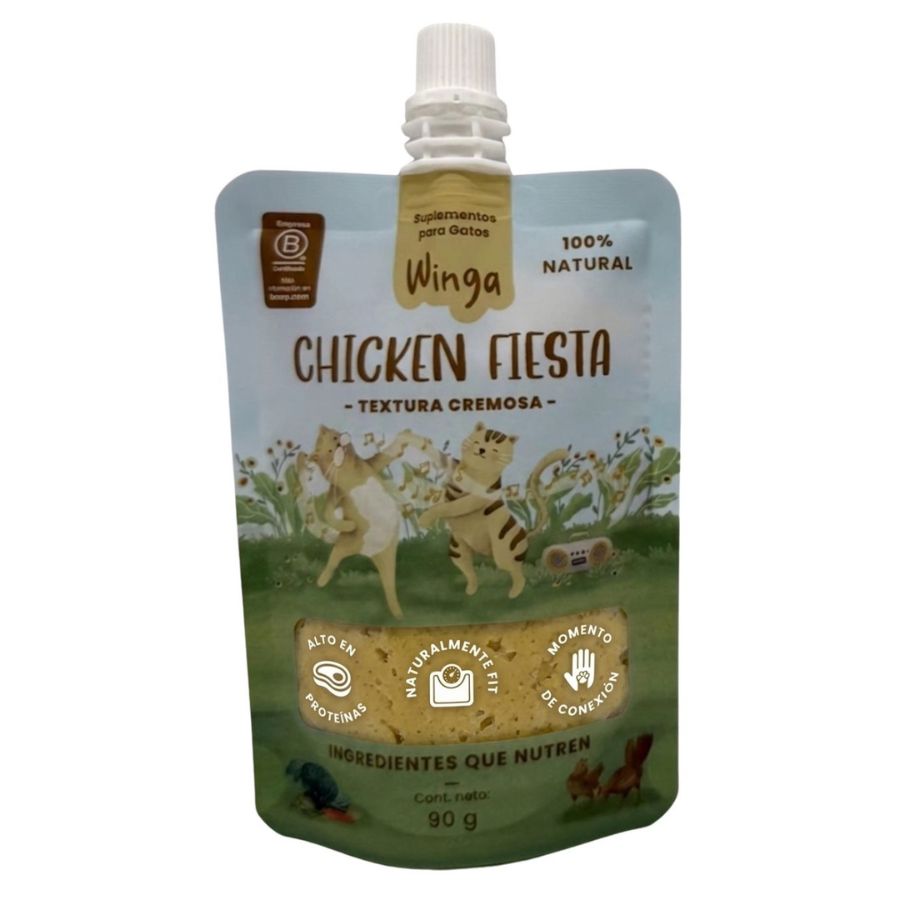 Winga pollo fiesta gato 90 GR, , large image number null
