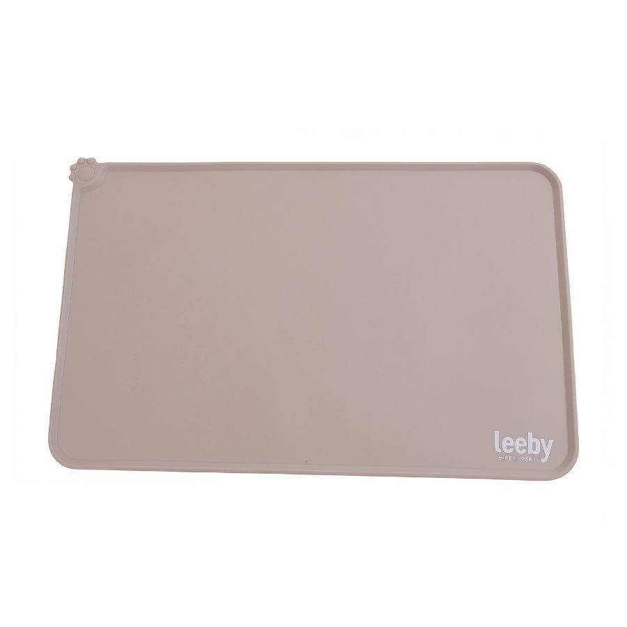 Leeby alfombrilla para mascotas para platos color taupe, , large image number null