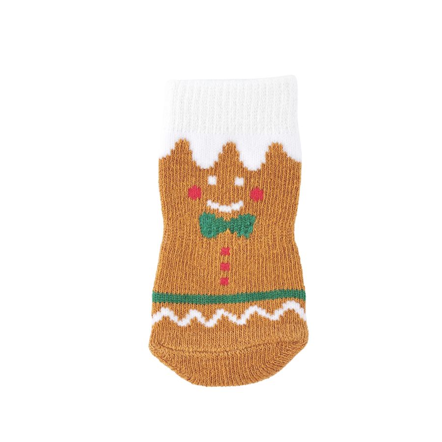 Accesorio navidad calcetin galleta gengibre para perros 4 pcs, , large image number null