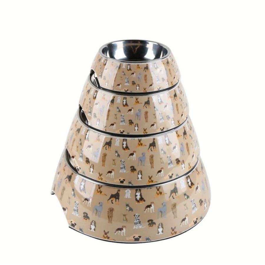 Leeby dog premium dog breeds bowl, , large image number null