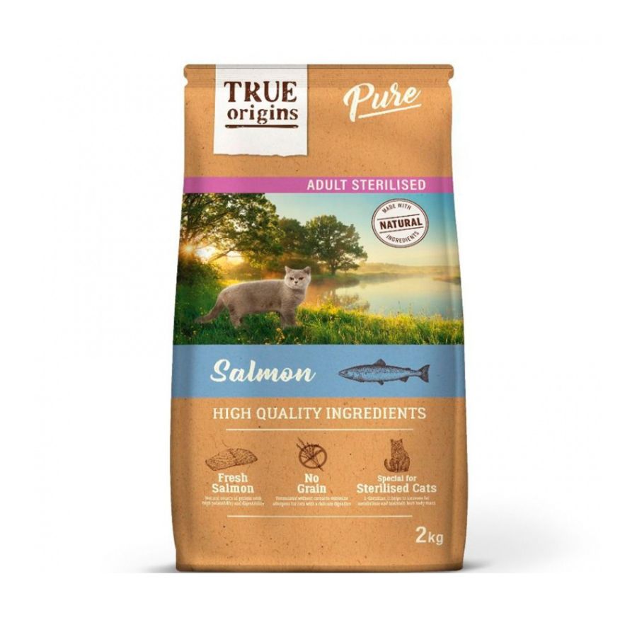 True Origins Cat Adult Sterelised Salmon Grain Free alimento para gato, , large image number null