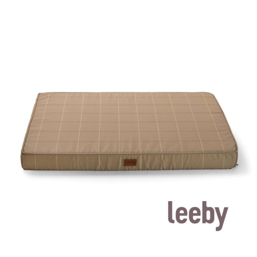 Leeby dog premium mattress taupe tartan, , large image number null