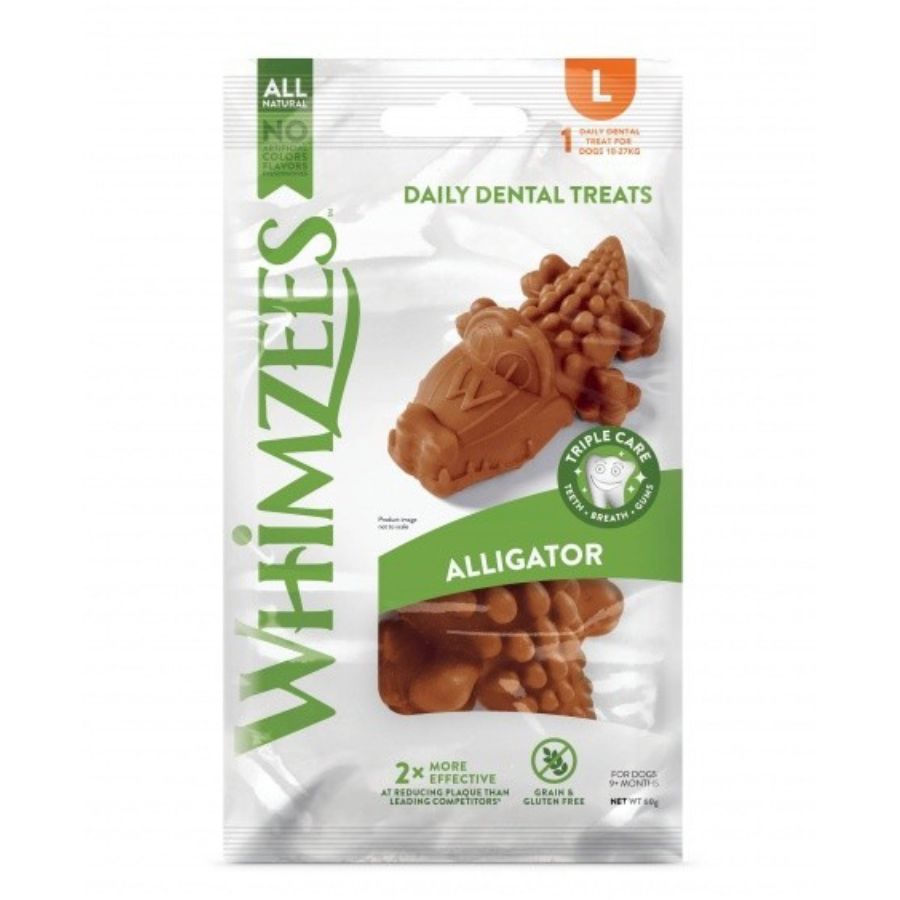 Whimzees snack dental l - forma cocodrilo 1 bolsa de, , large image number null