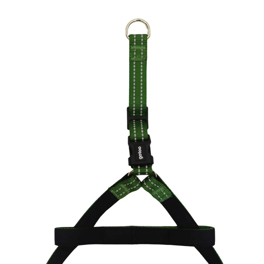 Arn&eacute;s verde caqui reflectante con acolchado ajustable para perros, , large image number null