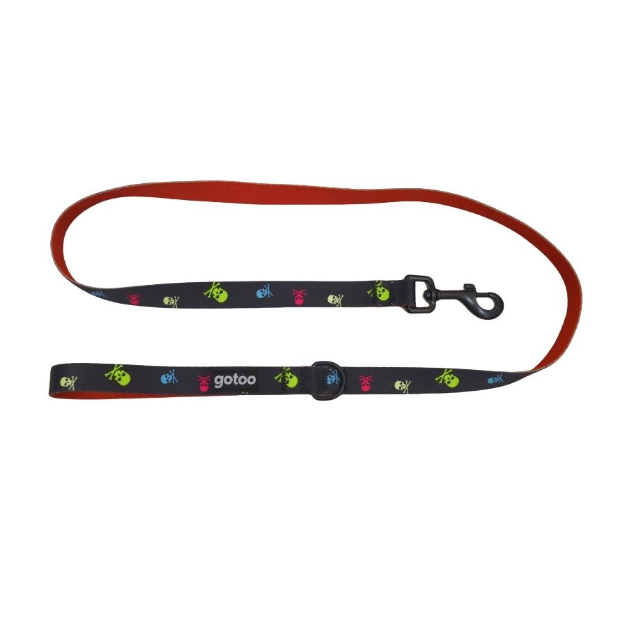 Correa con dise&ntilde;o de calaveras para perros talla M, , large image number null