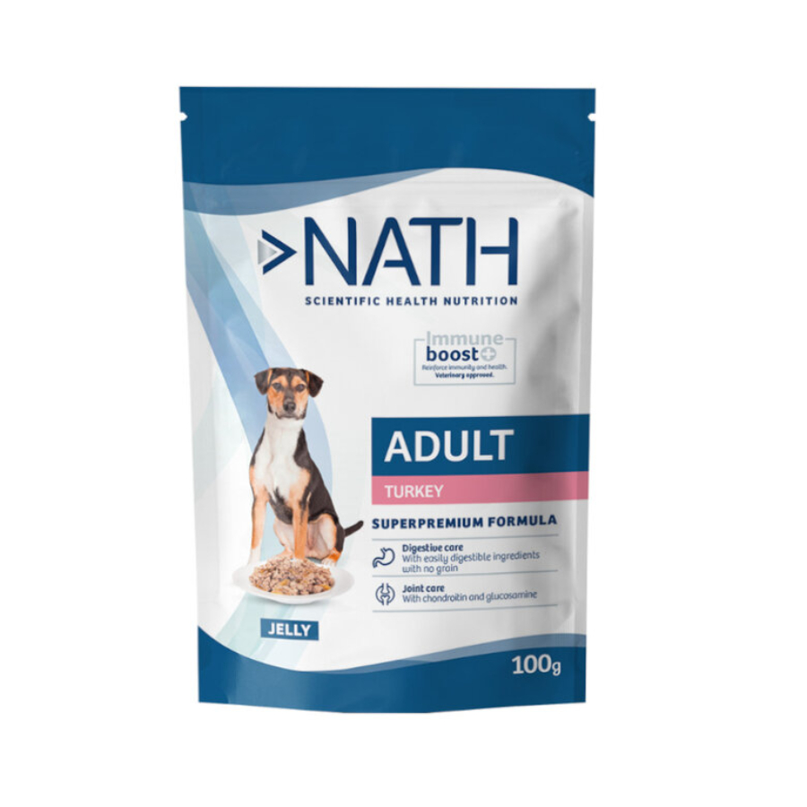 Nath Pouch adulto sabor pavo alimento húmedo para perros 100 GR