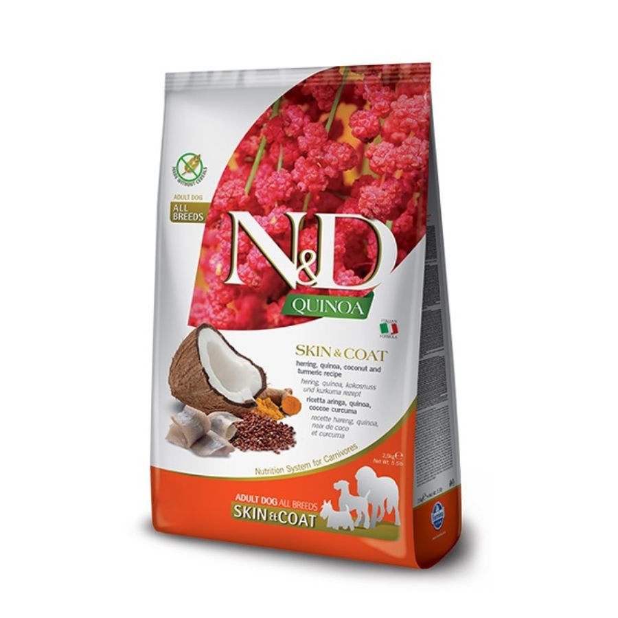 Natural&Delicious N&D Farmina Alimento Seco Quinoa Canine Skin & Coat Peixe