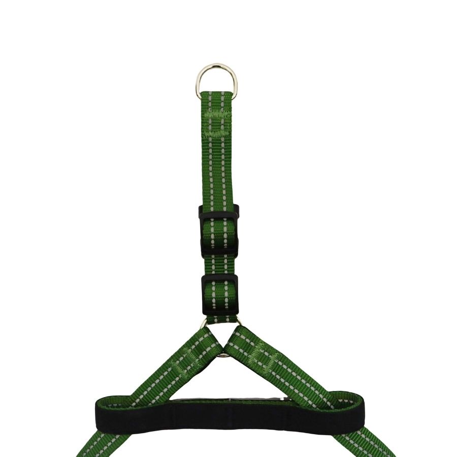 Arn&eacute;s verde caqui reflectante con acolchado ajustable para perros, , large image number null