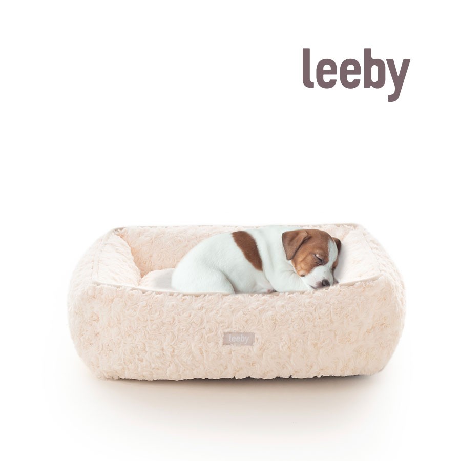 Leeby cama suave con cojín desenfundable para cachorros, , large image number null