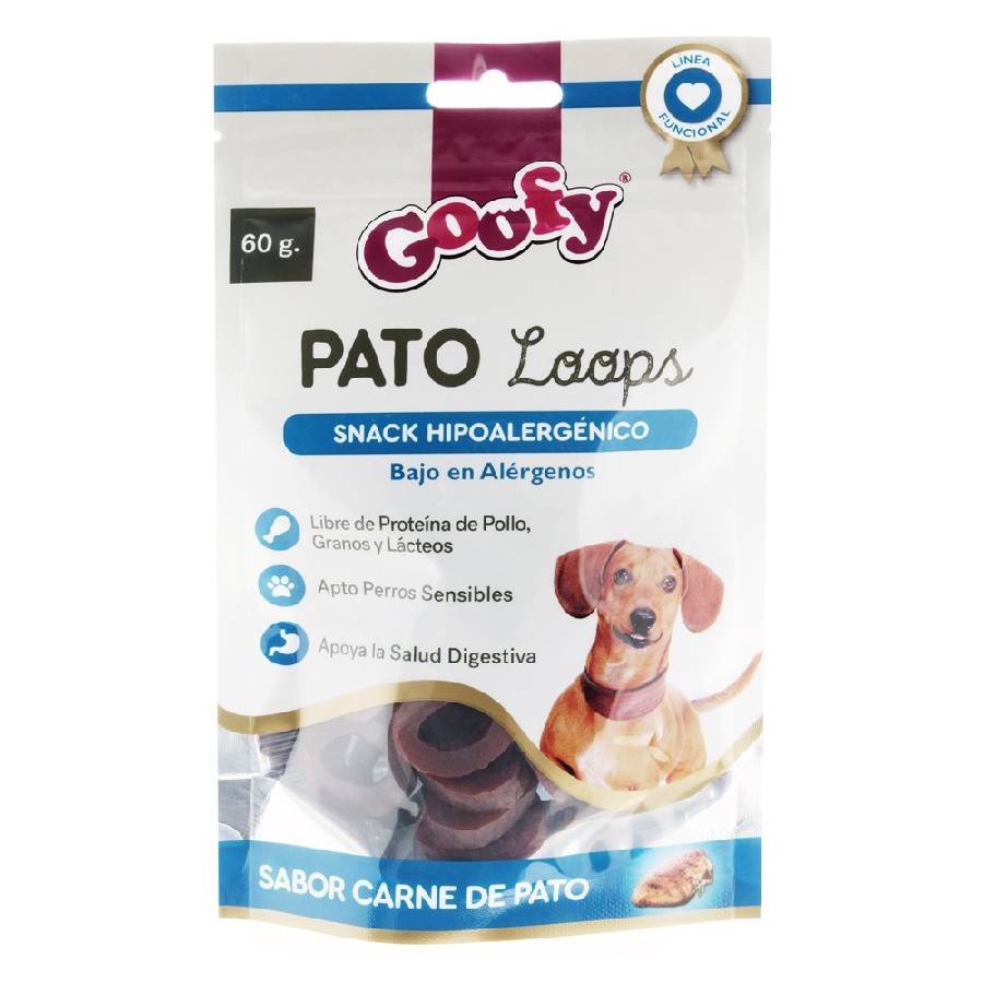 Goofy Pato Loops Hipoalergonico snack para perros