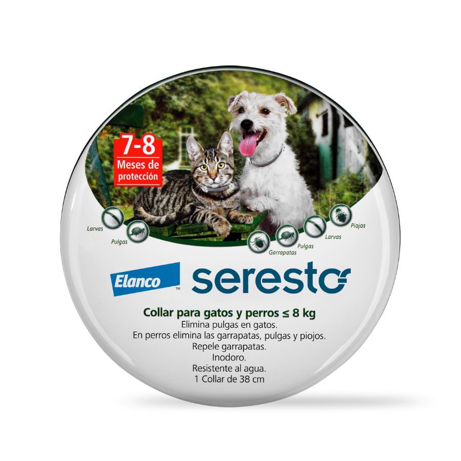 Desparasitante seresto collar para gatos y perros antiparasitarios perros y gatos hasta 8 KG