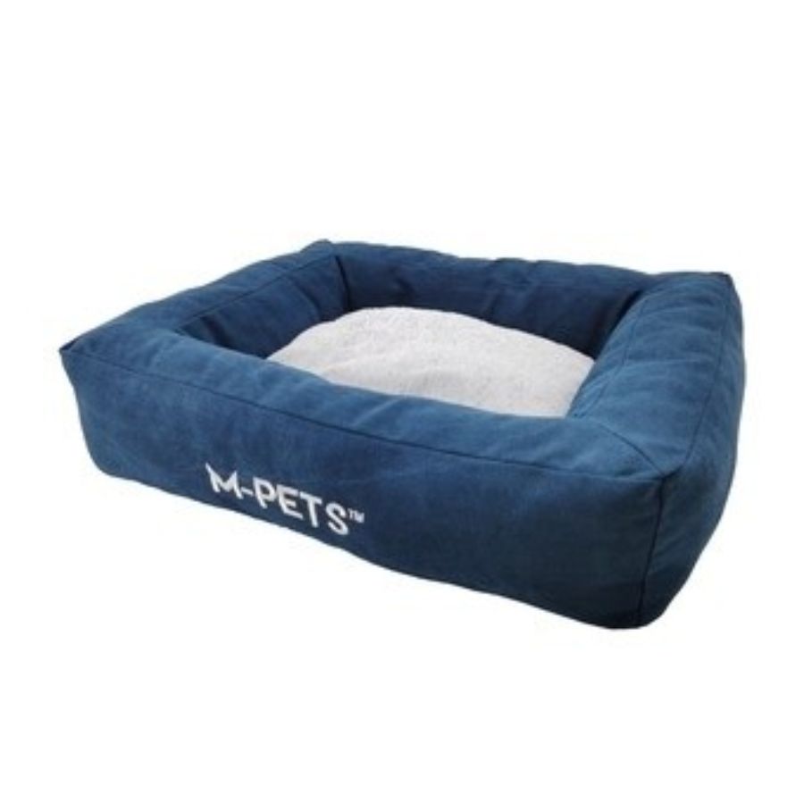 Cama para perro Mpets Earth Eco Basket Azul Con Gris