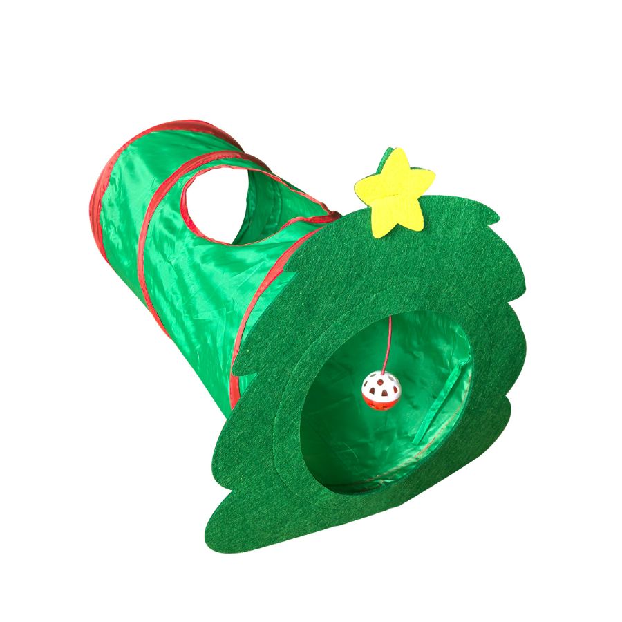 Wonder christmas tunel navideño para gatos 25x55cm
