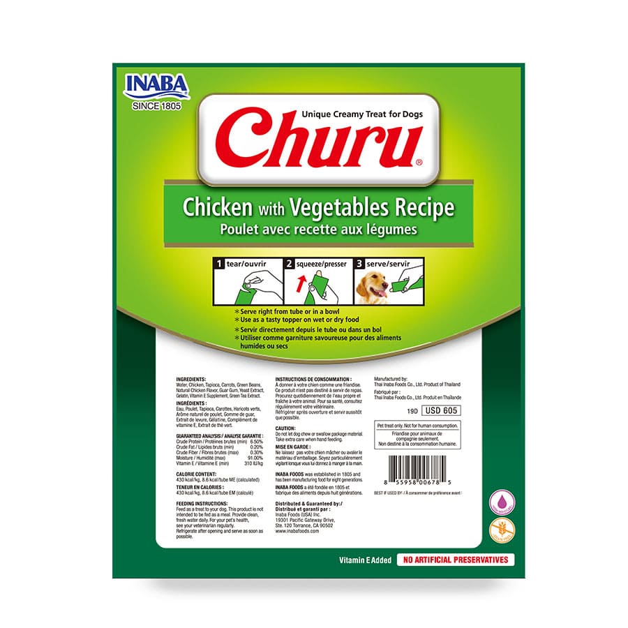 Churu perro 8p pollo con vegetales 20GR x 8 160GR, , large image number null