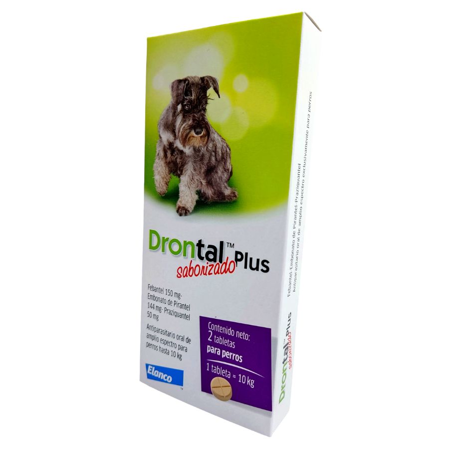 Desparasitante drontal plus saborizado para perros hasta 10KG, , large image number null