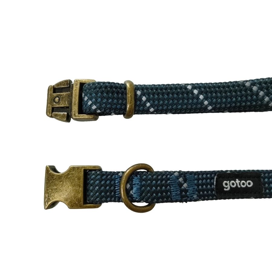 Gotoo deluxe webbing azul collar, , large image number null