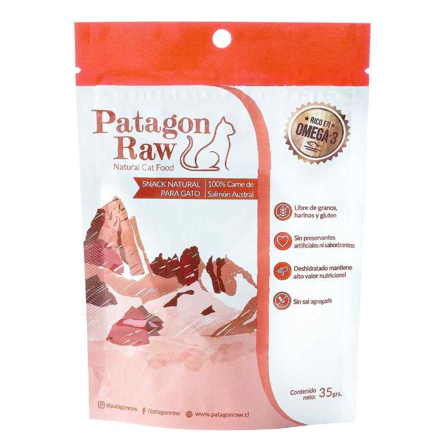 Patagon raw gato snack 100% salmon austral 35GR, , large image number null
