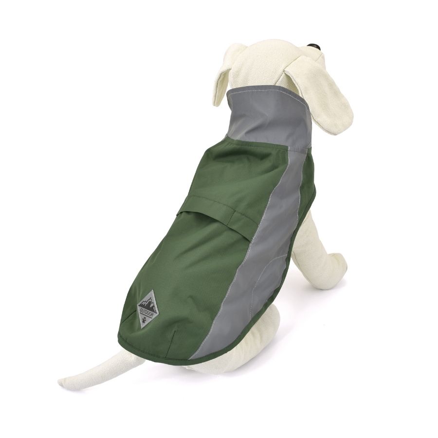 Outech impermeable dakar color verde para perros