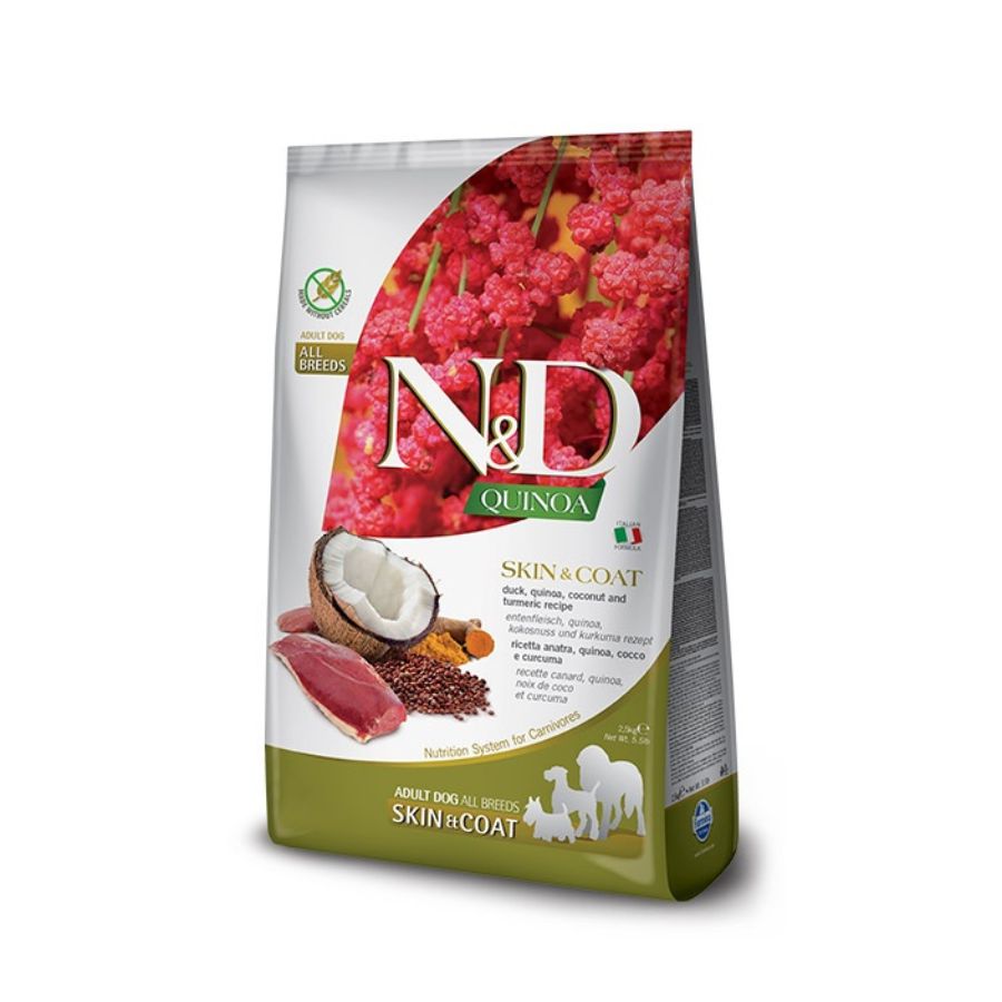 Natural&Delicious N&D Farmina Alimento Seco Quinoa Canine Skin & Coat Pato, , large image number null