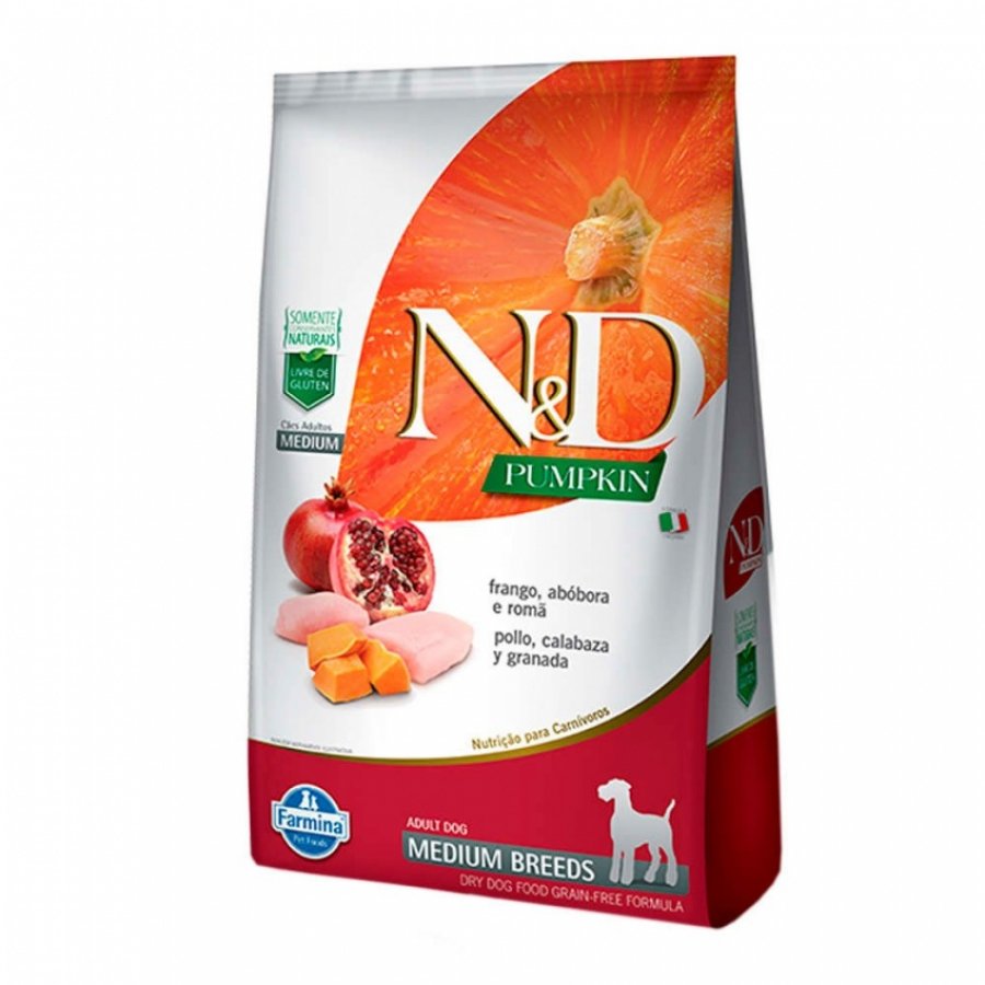 N&D pumpkin canine adulto frango Medium 10.1 KG alimento para perro, , large image number null