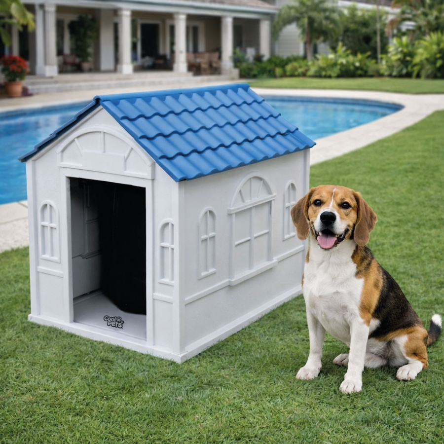 Casa Coolpets Techo Azul Tama&ntilde;o M, , large image number null