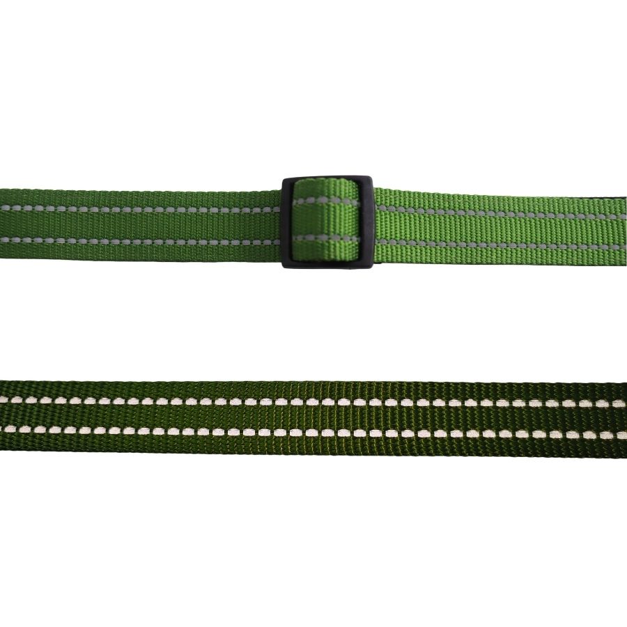 Collar verde reflectante con acolchado ajustable para perros, , large image number null