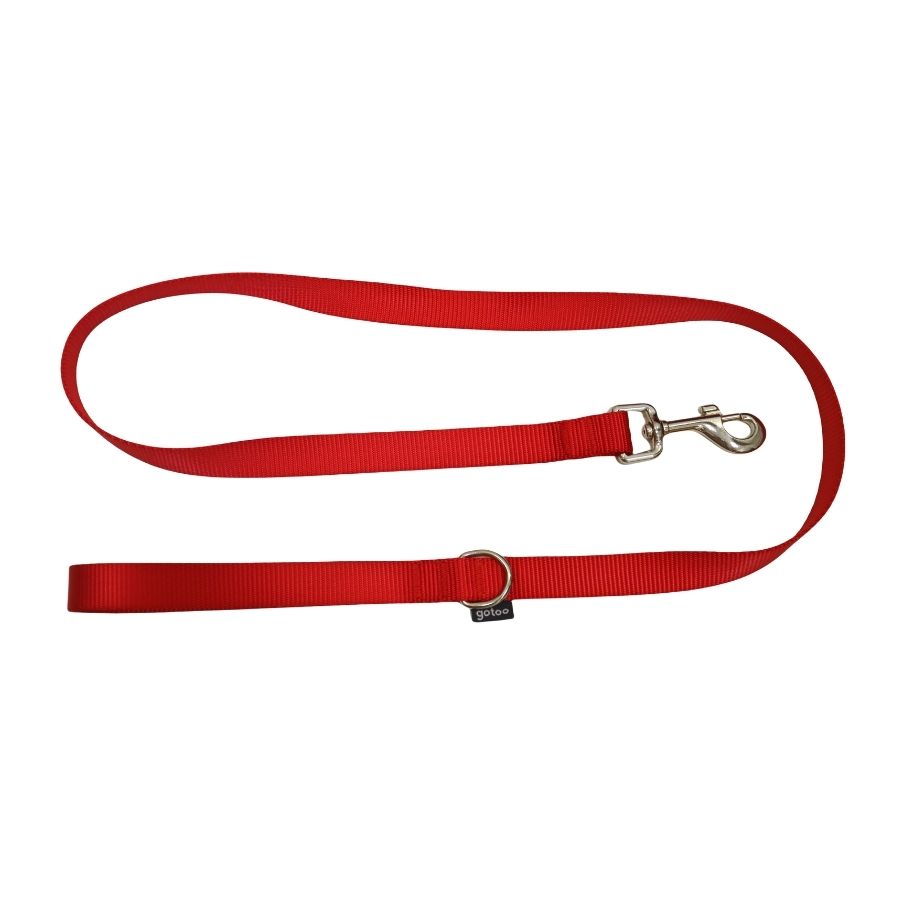 Correa roja con argolla para portabolsas para perros, , large image number null