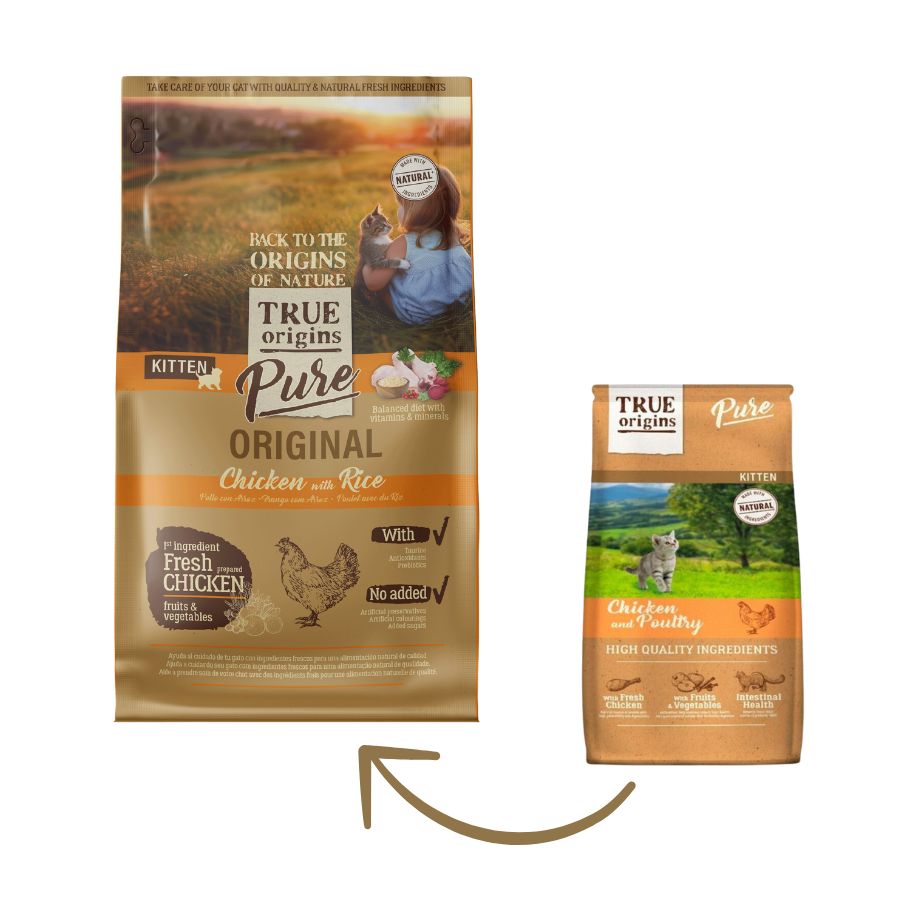 True Origins Cat Kitten Chicken Poultry alimento para gato, , large image number null