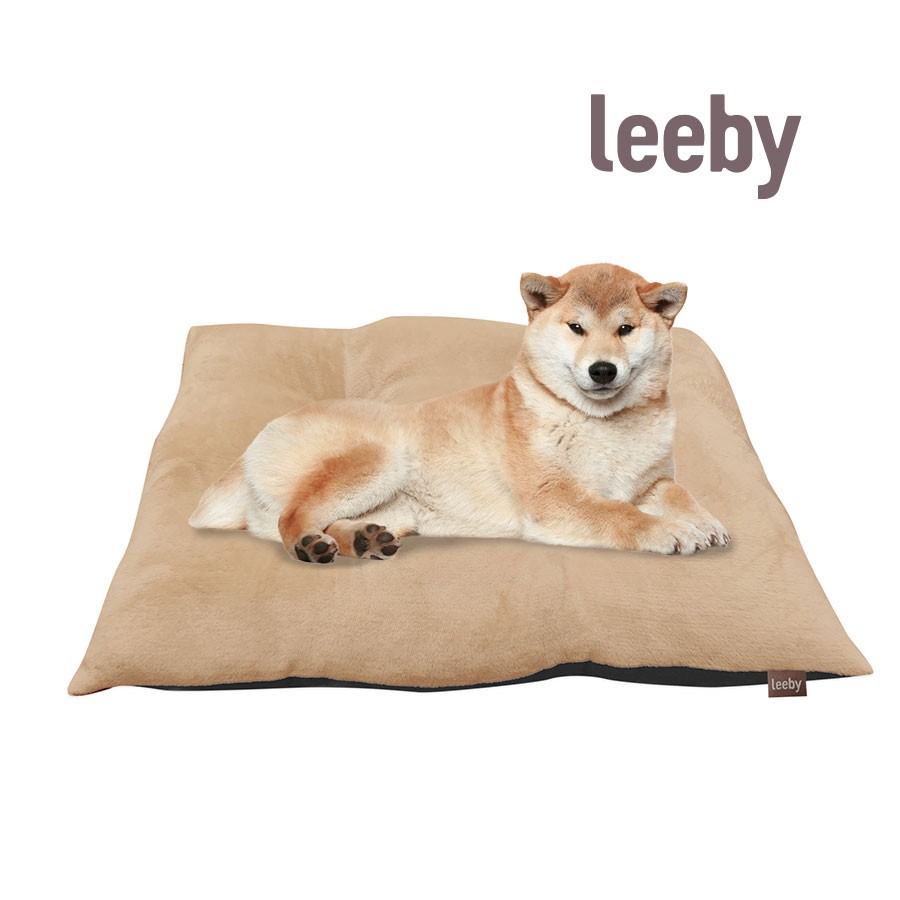 Leeby cojín para perros terciopelo arena