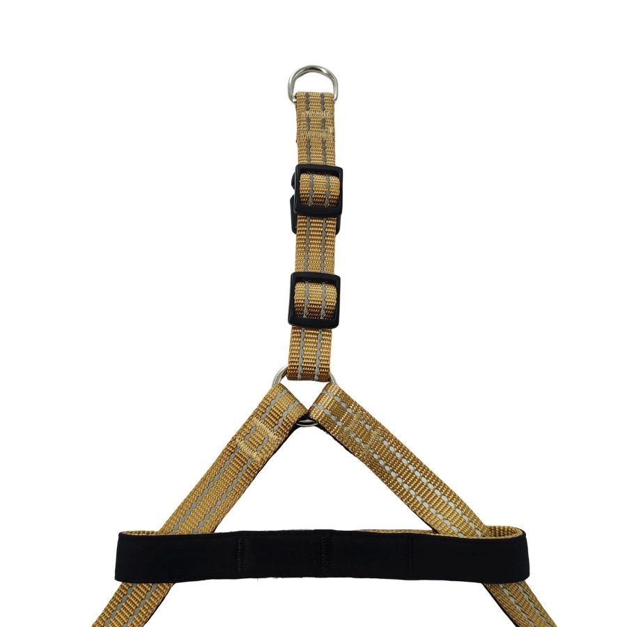 Arnés beige reflectante con acolchado ajustable para perros, , large image number null