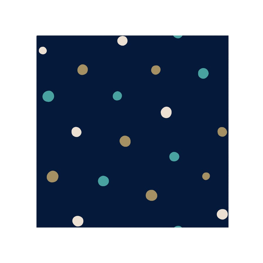 Leeby Cama Desfundable Azul con diseño de puntos para perros, , large image number null