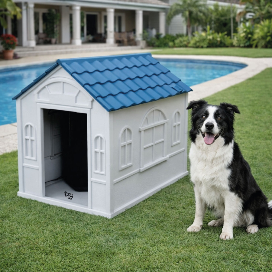 Casa Coolpets Techo Azul Tama&ntilde;o L, , large image number null