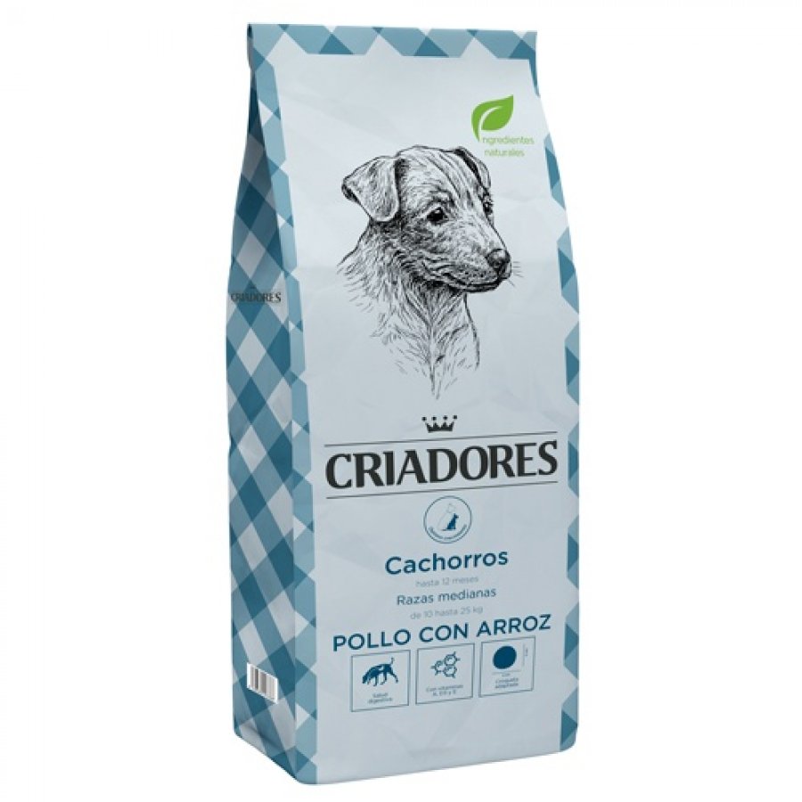 Criadores cachorro pollo con arroz raza mediana 3 KG alimento para perro, , large image number null