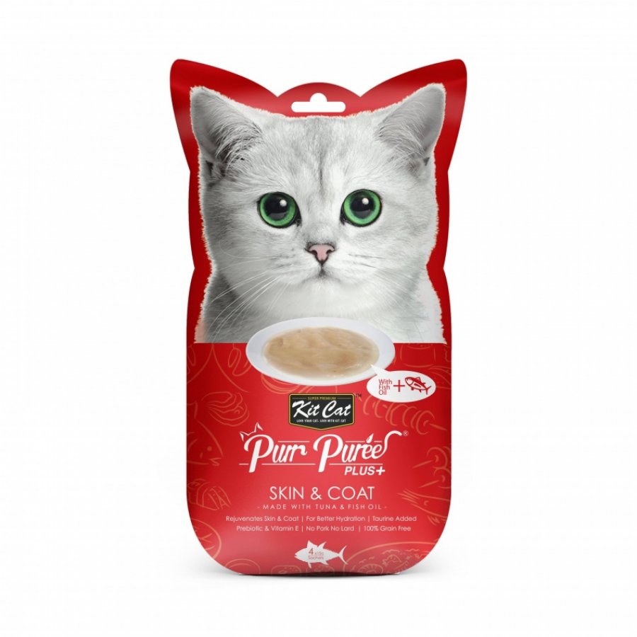 Kit-cat purr puree plus+ skin & coat (tuna) 60 GR, , large image number null