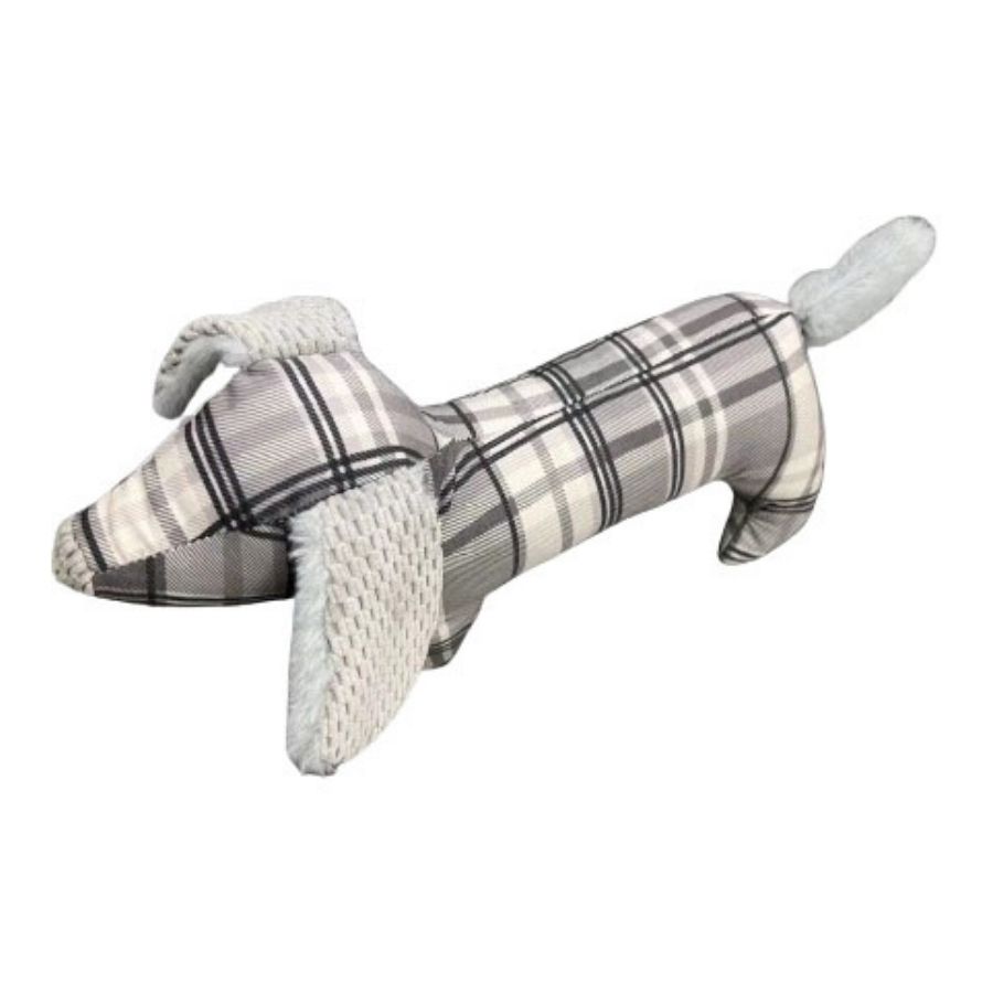 Peluche con forma de perro color gris para perros salchicha, , large image number null
